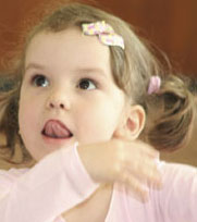 Picture of a small girl ballerina